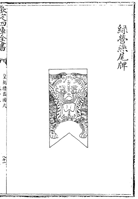 Qing Chinese swallowtail shield