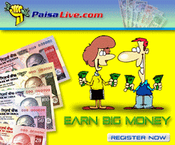 Earn upto Rs. 9,000 pm with PaisaLive.com!