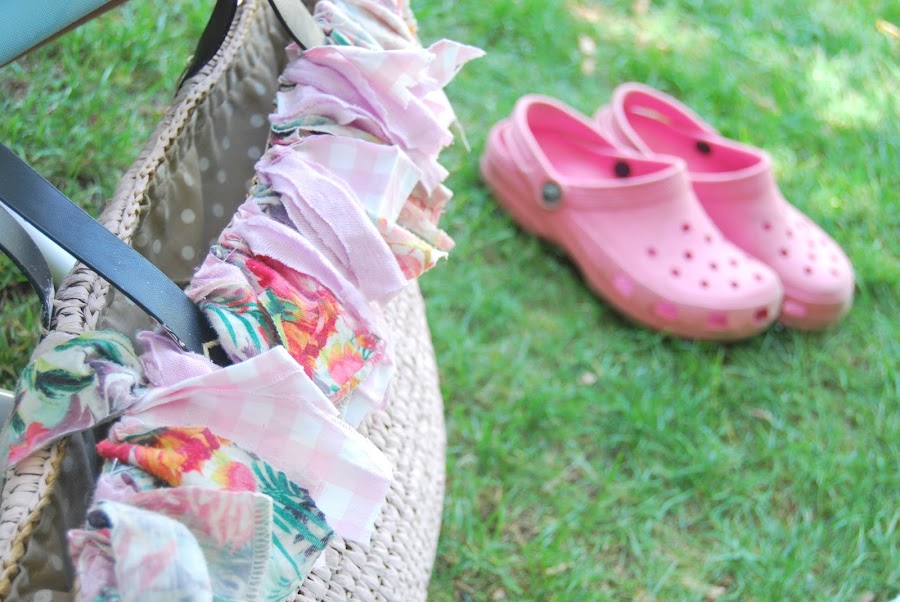 tutorial capazo pintado con flecos con retales