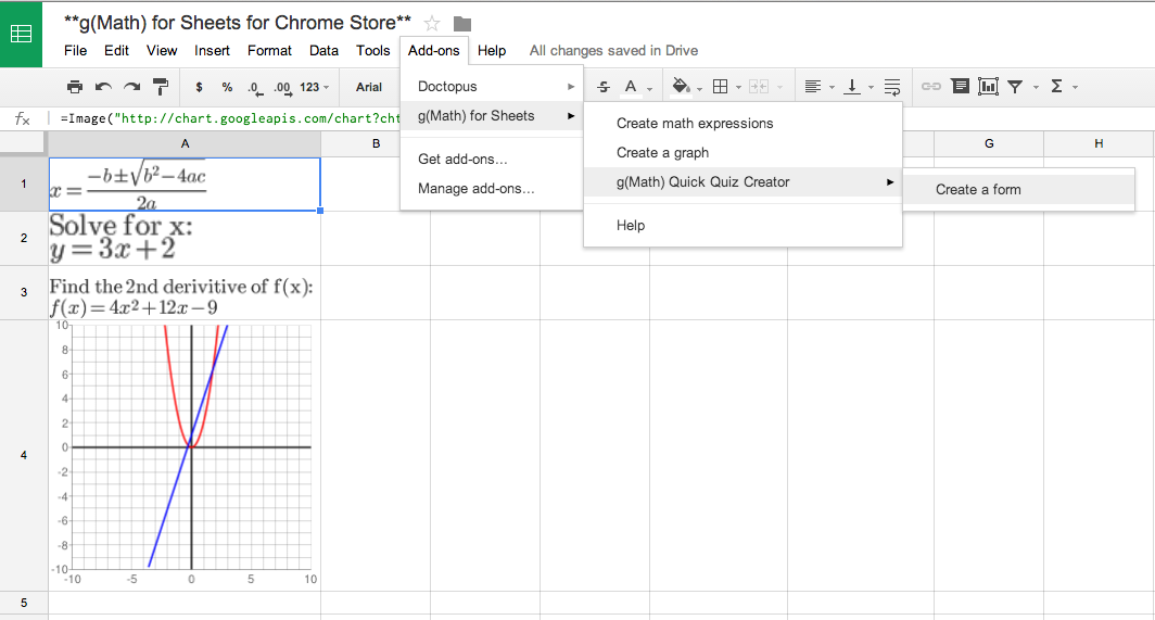 Math Tech Tips g(Math) for Sheets Help