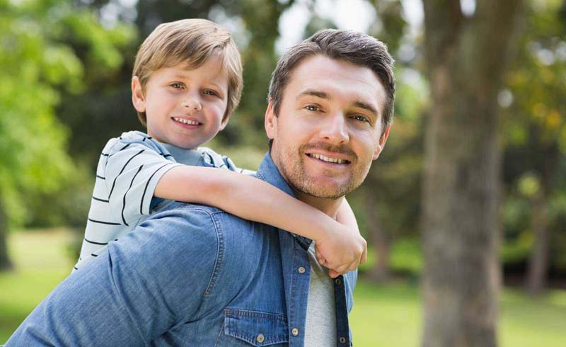 Father & his kid.