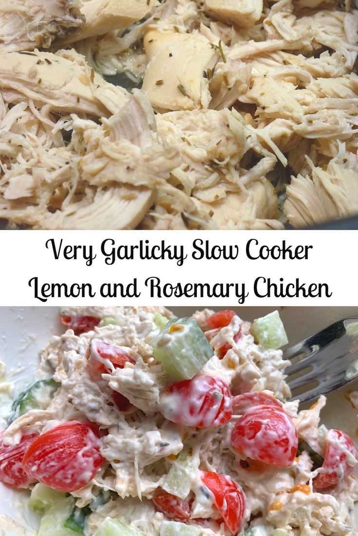 Very Garlicky Slow Cooker Lemon and Rosemary Chicken
