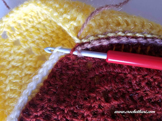 How to join crochet hexagons using slip stitch in back loops only How to join crochet hexagons using slip stitch in back loops only