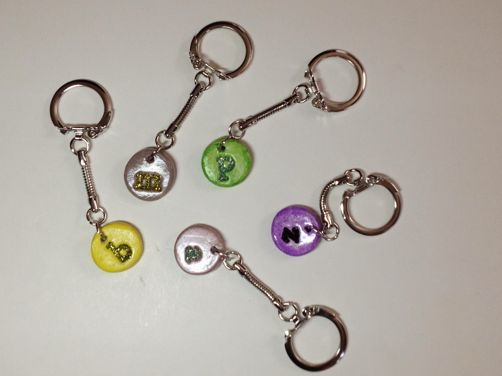 a lotta bit fun Initial Keychains with Air Dry Clay