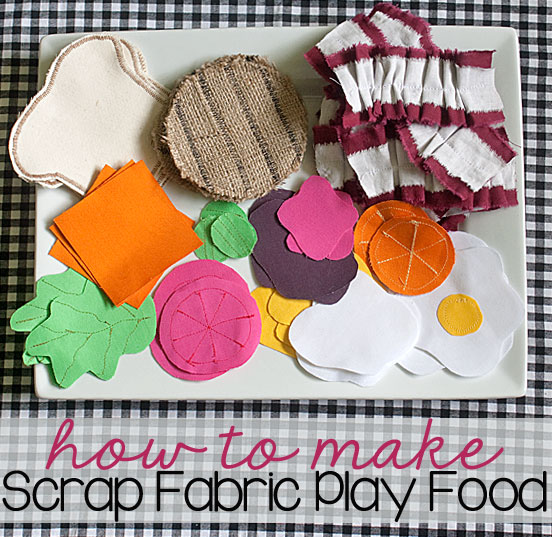 how to make scrap fabric play food