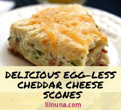 Delicious Egg-less Cheddar Cheese Scones