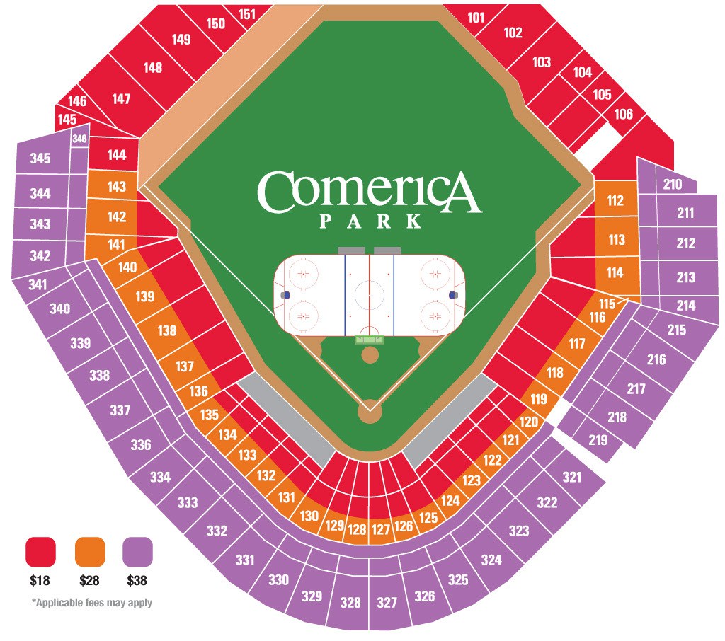 Comerica Seating Chart For Concerts