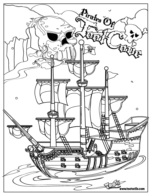 Pirates Ship Coloring Pages