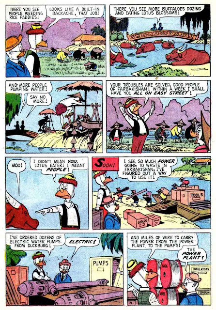 Gyro Gearloose / Four Color Comics #1267 dell silver age 1960s comic book page art by Carl Barks Gyro Gearloose / Four Color Comics #1267 dell silver age 1960s comic book page art by Carl Barks