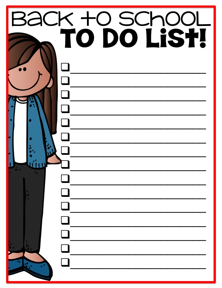 Free Printable To Do List For School