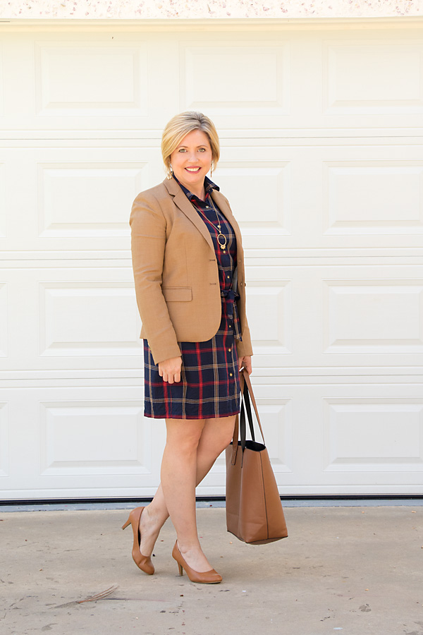 how to wear plaid to the office