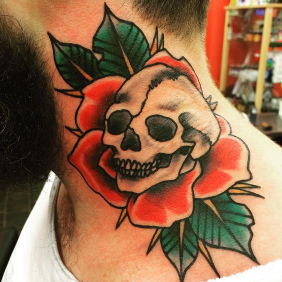 tatuagem para homem neck tattoo