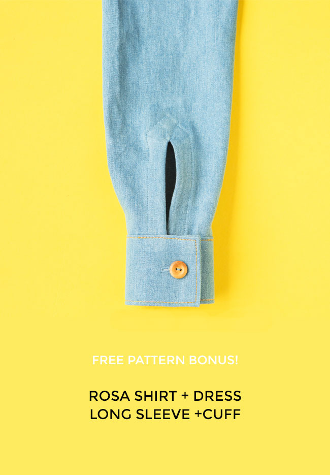 Free Pattern Bonus! Rosa Shirt Long Sleeve and Cuff Variation