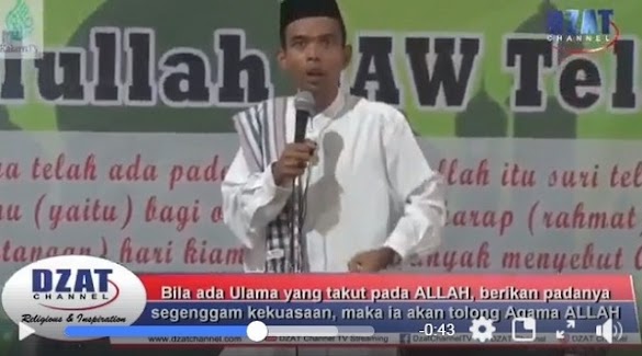 Ceramah UAS: Beri segenggam kekuasaan di tangan Ulama, ia akan tolong agama Allah Ceramah UAS: Beri segenggam kekuasaan di tangan Ulama, ia akan tolong agama Allah