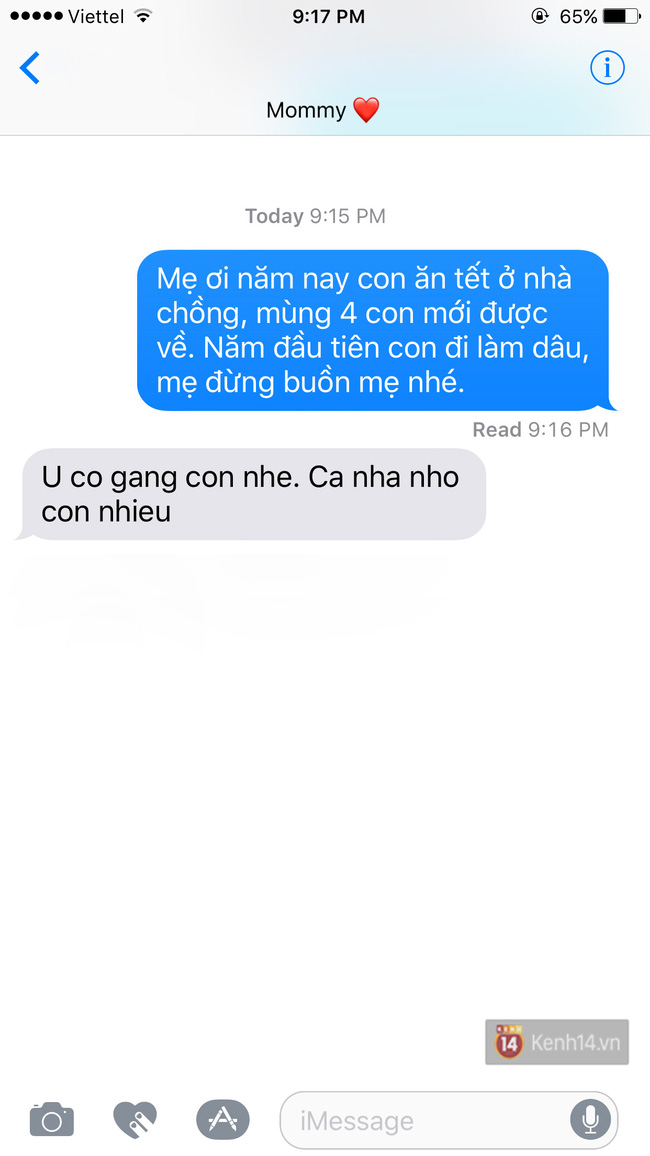 Mẹ ơi Tết đầu tiên làm dâu mới, con chẳng về phụ giúp được mẹ cha