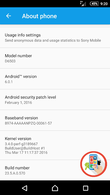 Sony Xperia Z2 Android Marshmallow 6.0.1 23.5.A.0.570