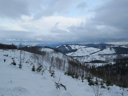 Panorama północna ze stoku Wielkiej Raczy. Panorama północna ze stoku Wielkiej Raczy.