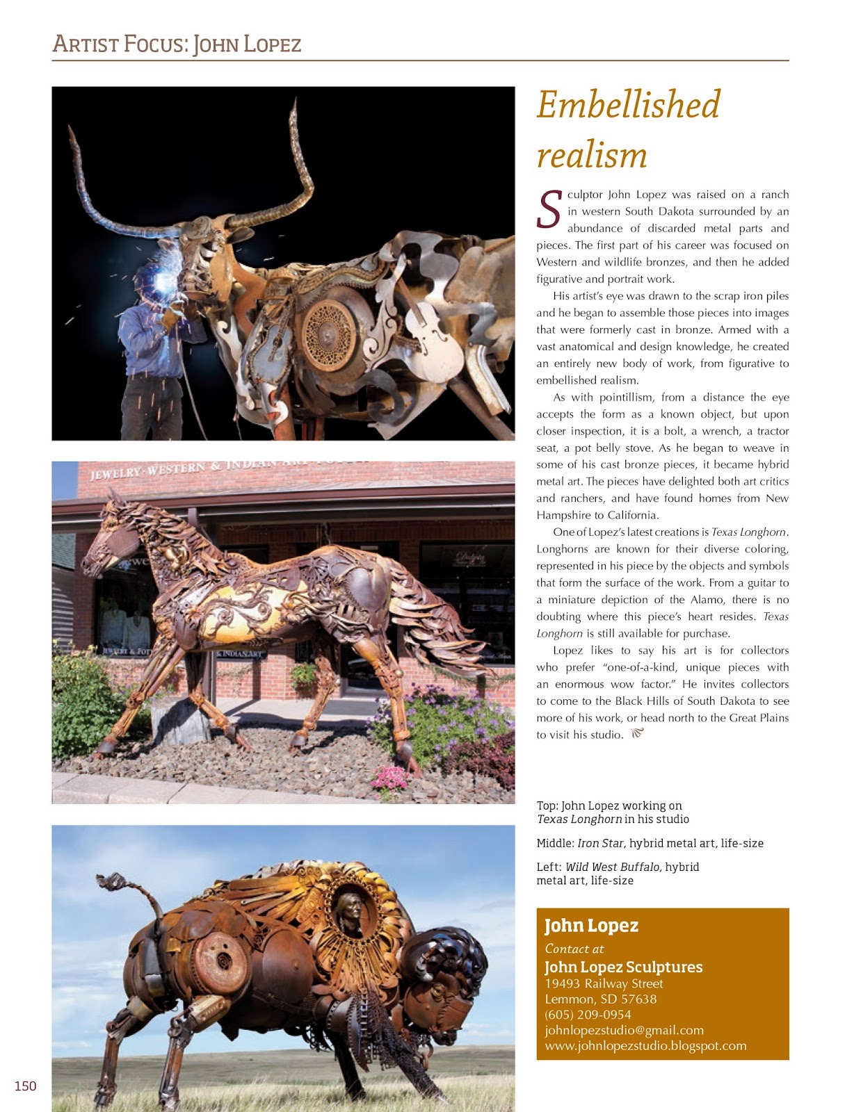 John Lopez Studio Western Art Collector