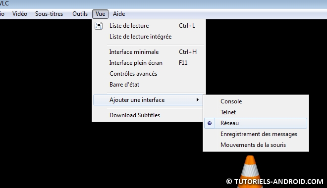 Ajouter interface réseau VLC Player Android