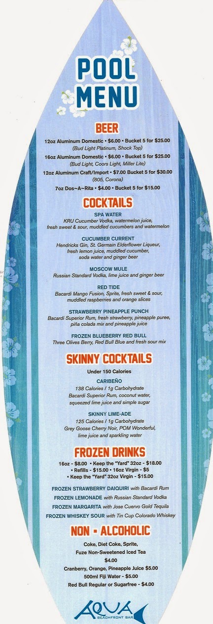 The Crowne Plaza Ventura Beach Hotel Poolside Menus The Crowne Plaza Ventura Beach Hotel Poolside Menus