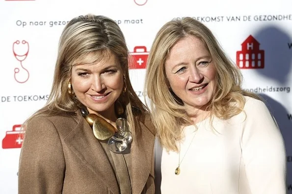 Queen Maxima of The Netherlands attends the meeting of Women Inc about the differences between men and women in health care