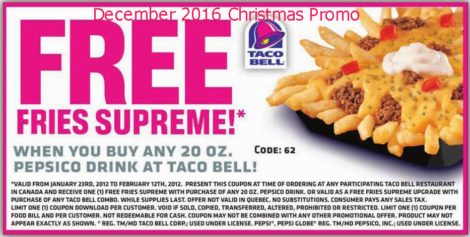 Taco bell coupon code