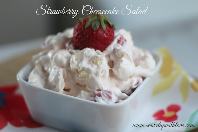Strawberry Cheesecake Salad recipe from Served Up With Love