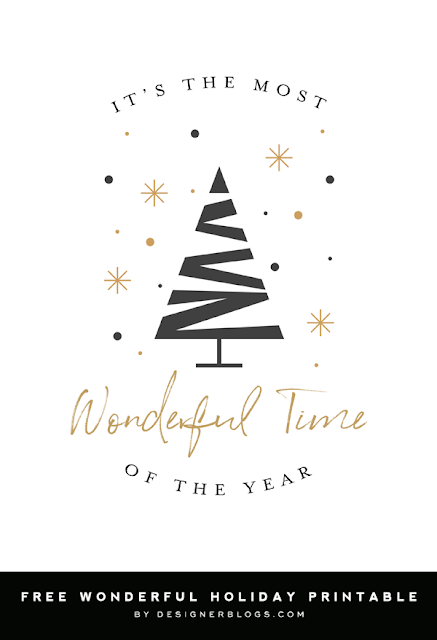 Free Wonderful Holiday Printable by Designersblog Free Wonderful Holiday Printable by Designersblog