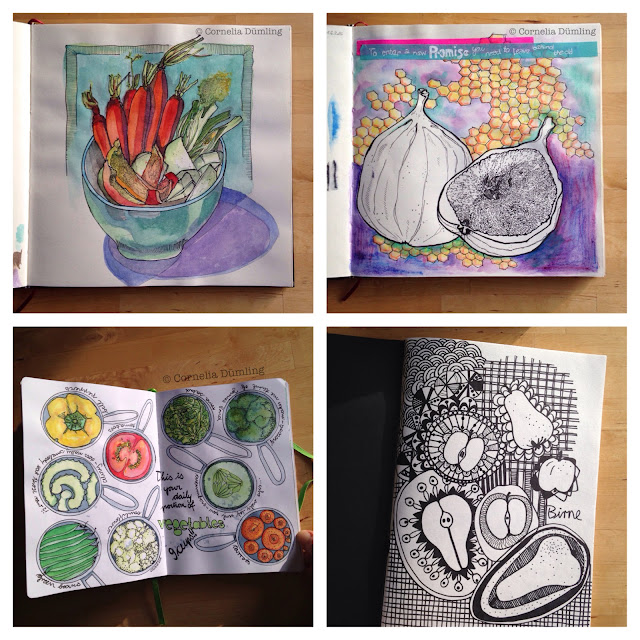 illustration, sketchbooks, Cornelia Dümling, Sketchbook Conversations, My Giant Strawberry