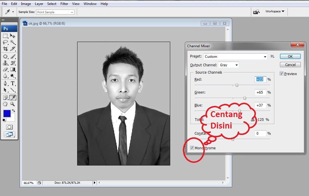  Cara  Membuat  Foto Menjadi Hitam  Putih  di Photoshop 