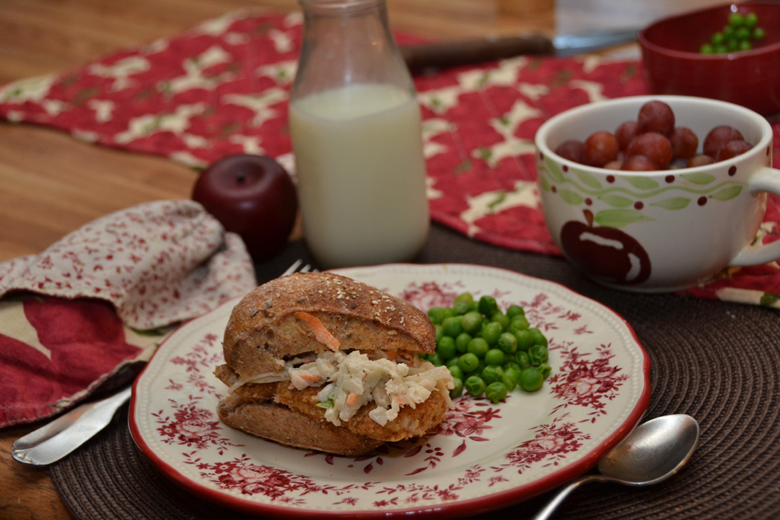 cindyshealthymeals Crispy Chicken with Apple Bleu Cheese Slaw