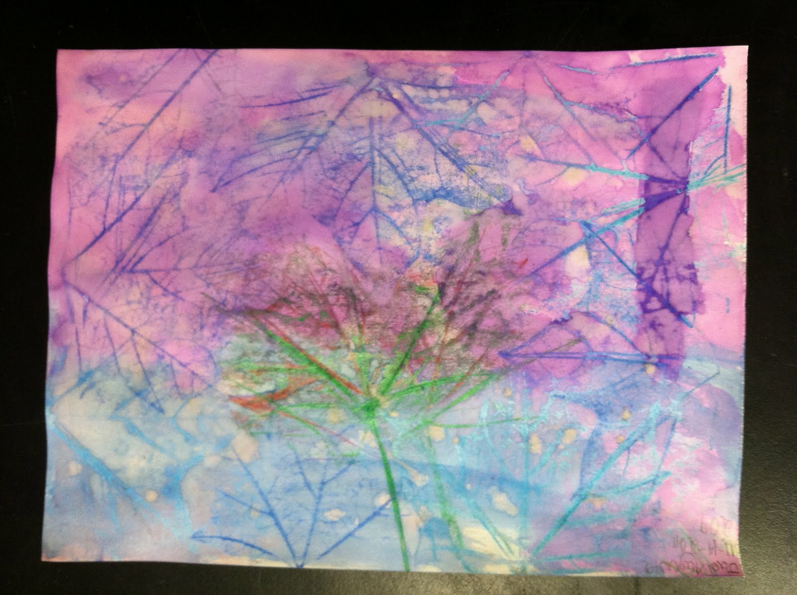 ART at NTA ! Leaf Texture Rubbings