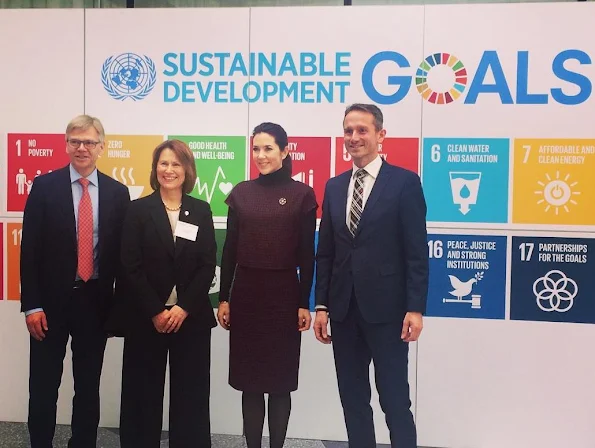 Crown Princess Mary of Denmark opened "UN 17 World Goals and Sustainable Development" conference in Copenhagen. Crown Princess Mary is responsible for opening "UN 17 Sustainable Development Goals" conference