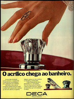 metais sanitários, pia, torneira, banheiro, os anos 70; propaganda na década de 70; Brazil in the 70s, história anos 70; Oswaldo Hernandez;
