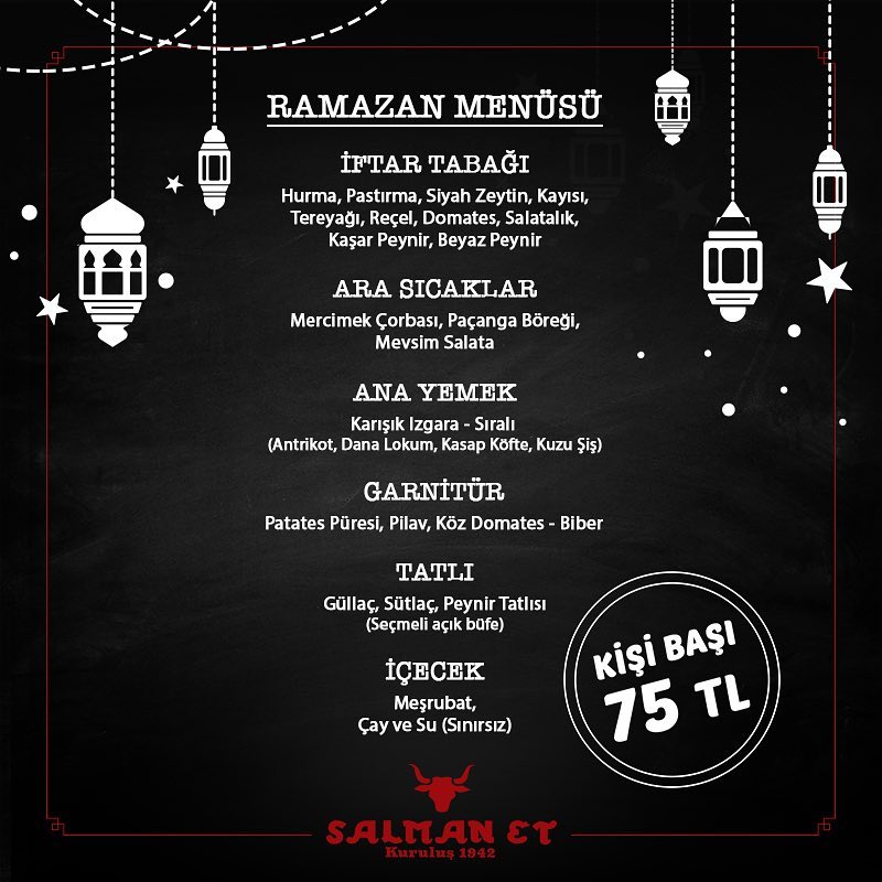 SALMAN ET PENDİK İSTANBUL İFTAR MENÜSÜ Mekan Arama Motoru NE KADARA