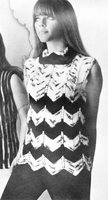 The Vintage Pattern Files: Free 1960's Knitting Pattern - Womens Chevron Shell Top The Vintage Pattern Files: Free 1960's Knitting Pattern - Womens Chevron Shell Top