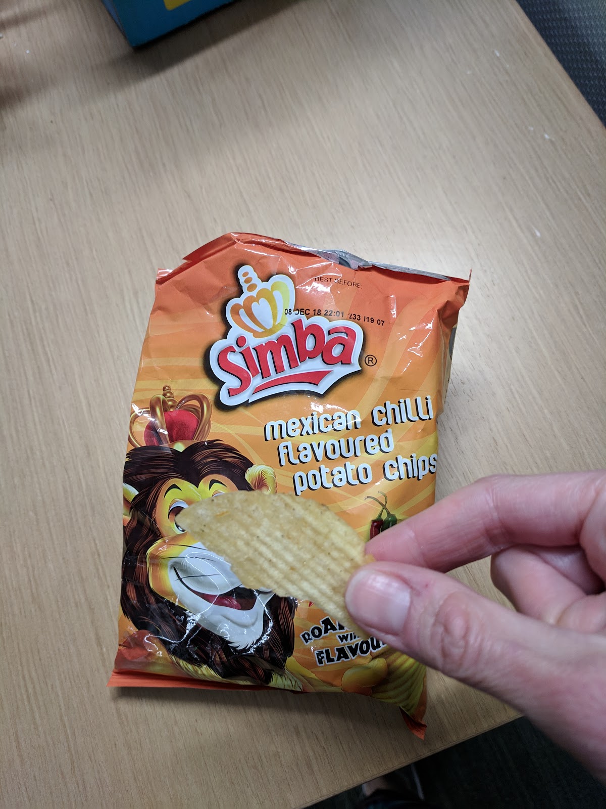 Simba Chips, South Africa Julie's Dining Club