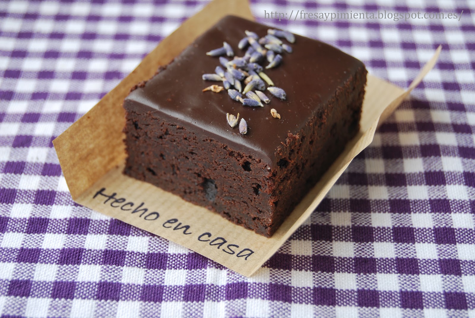 fresa & pimienta Brownie de chocolate y lavanda.