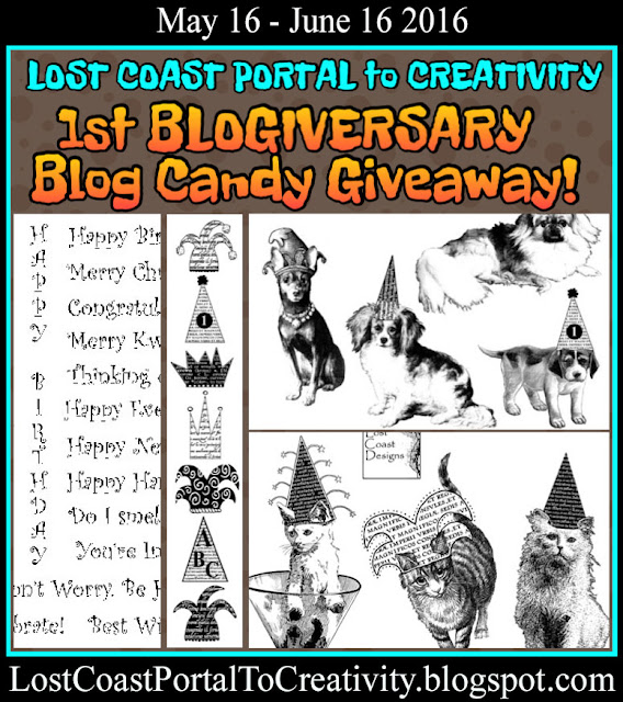 http://lostcoastportaltocreativity.blogspot.com/2016/05/1st-blogiversary-blog-candy-giveaway.html