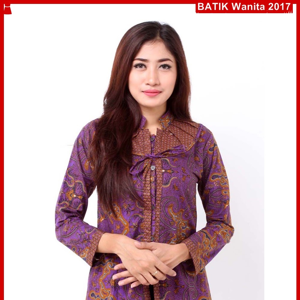 B5TBD Fashion Batik Cantika Pesta Ungu Bj98B5
