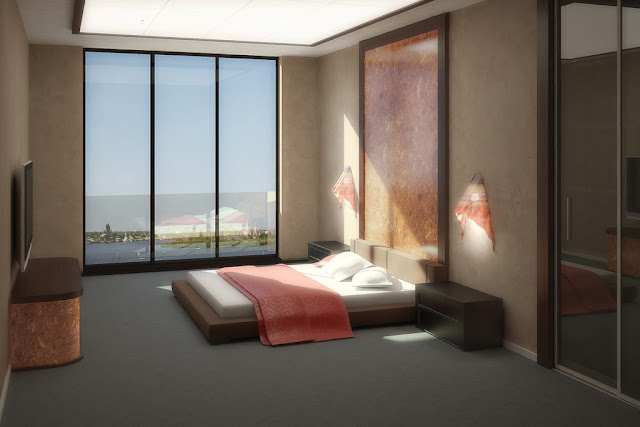 kamar tidur mewah dan nyaman dengan interior modern kamar tidur mewah dan nyaman dengan interior modern