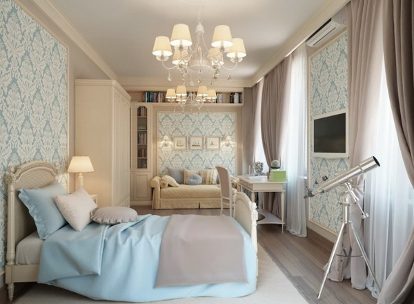 decorar apartamento feminino azul