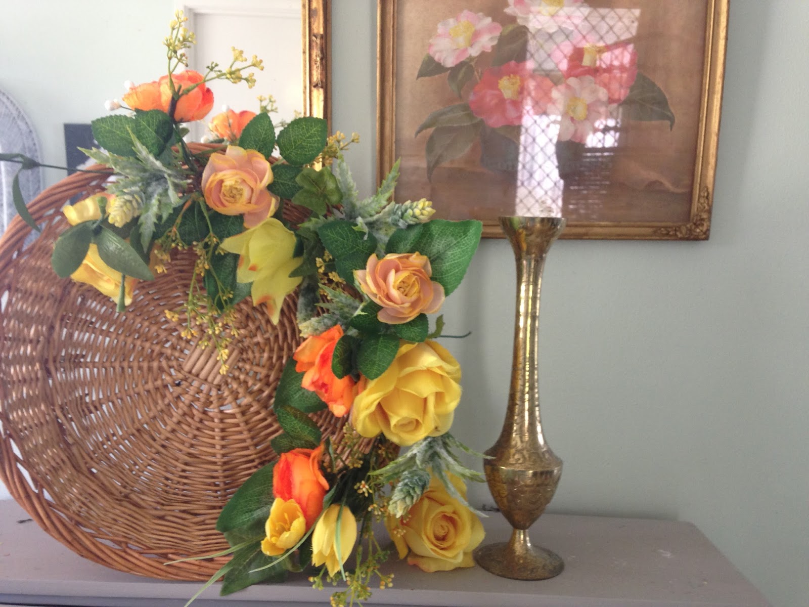 How to make a Wreath from a Rattan Basket My Collected Home