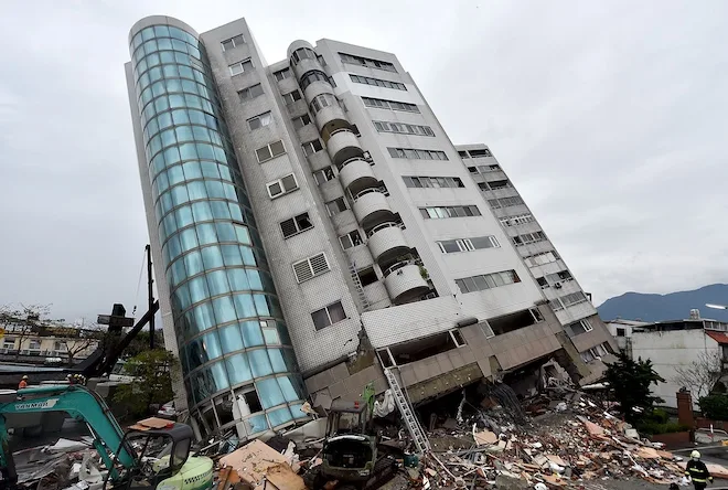 The aftermath of the devastating earthquake in Taiwan