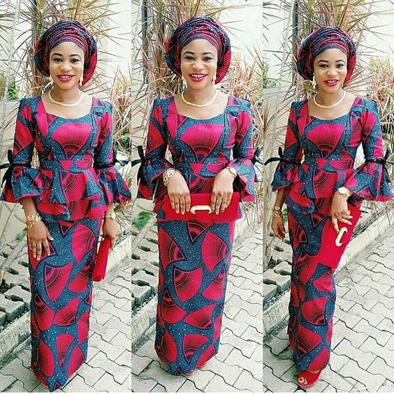 peplum ankara skirt and blouse