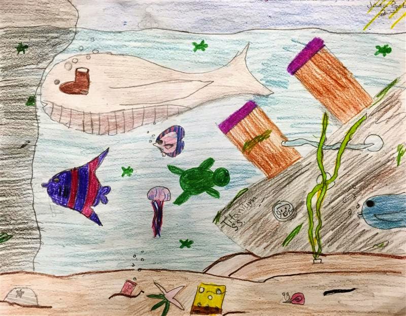 Mrs. Nhu's Oakdale Art Class: Under the Sea Drawings