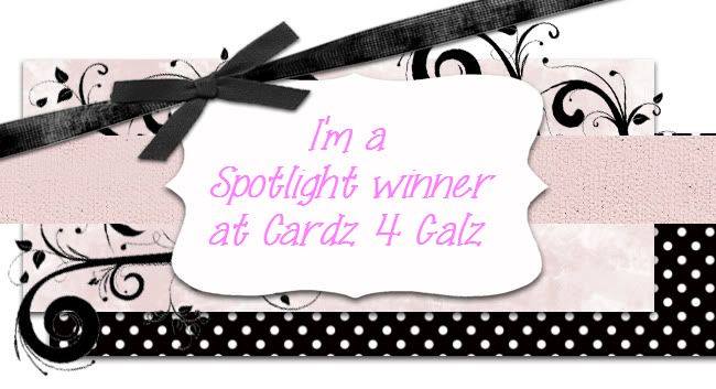 Spotlight winner at Cardz 4 Galz