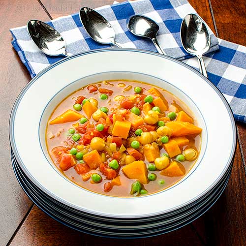 Moroccan-Spiced Sweet Potato and Chickpea Soup