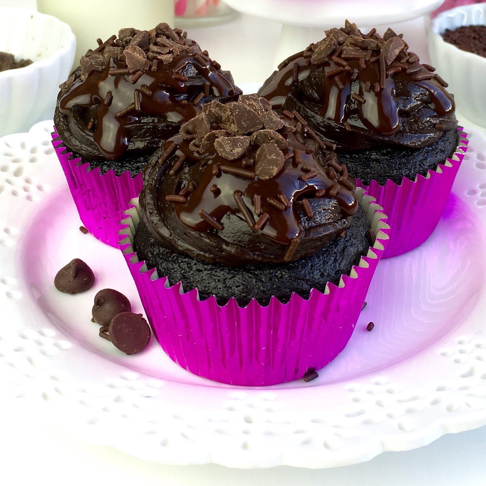 Triple Chocolate Truffle Cupcakes The Lindsay Ann