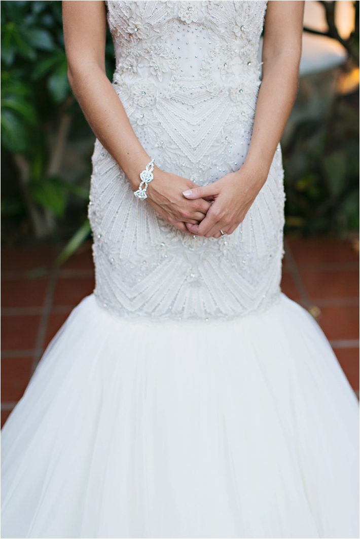 Beaded Wedding Dress | Rancho Las Lomas Wedding Inspiration by Damaris Mia Photography